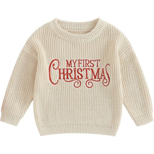Infant Baby Boy Girl Oversized Knit Sweater Chunky Long Sleeve Pullover Sweater Shirts Warm Fall Winter Tops Clothes
