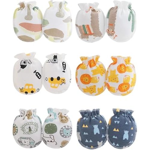 Cute Baby Mittens Newborn, No Scratch Baby Boy Mittens, Baby Girl Hat Gloves for Toddlers, Infant, Newborn