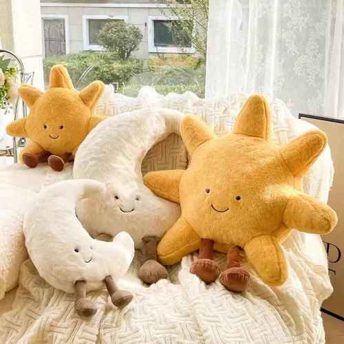 Cute Sun & Moon Plush Toy Pillow – Ideal Gift for Childeren & Nursery Decor