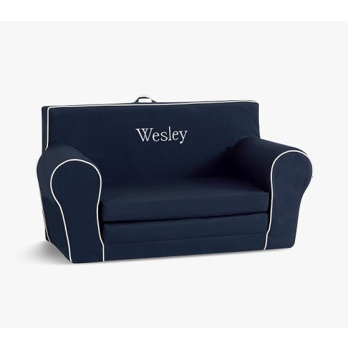 Anywhere Sofa Lounger®, Navy with White Piping