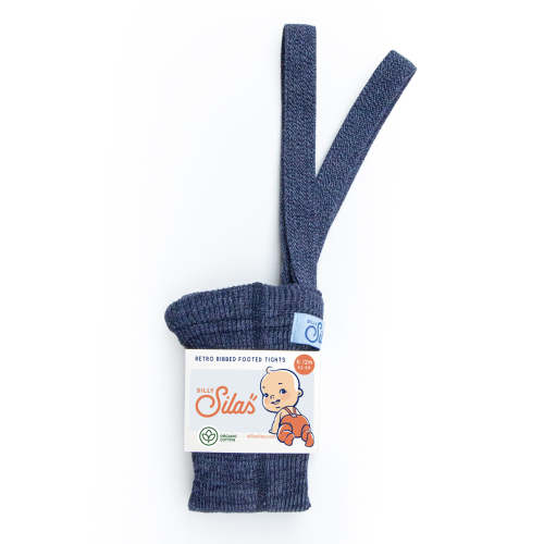 Silly Silas I Footed tights with braces I Denim