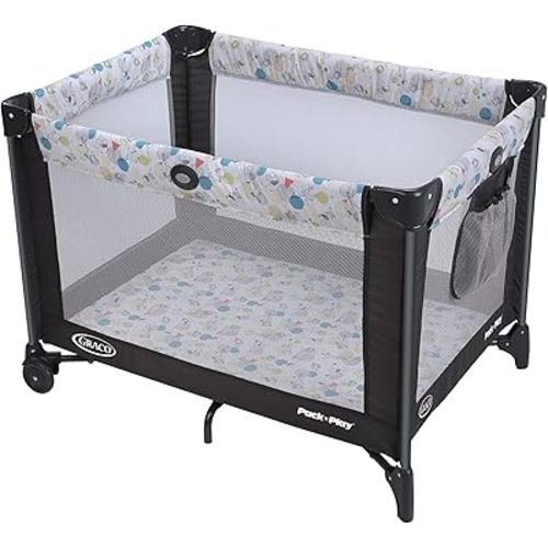 Graco Pack and Play Portable Playard, Push Button Compact Fold, Carnival