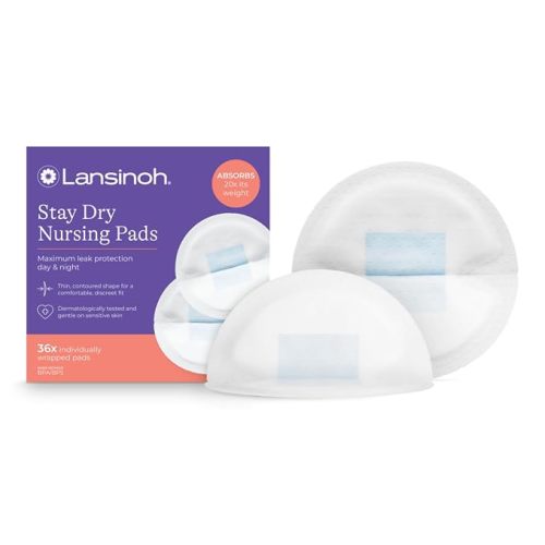 Lansinoh Stay Dry Disposable Nursing Pads, 36 Count
