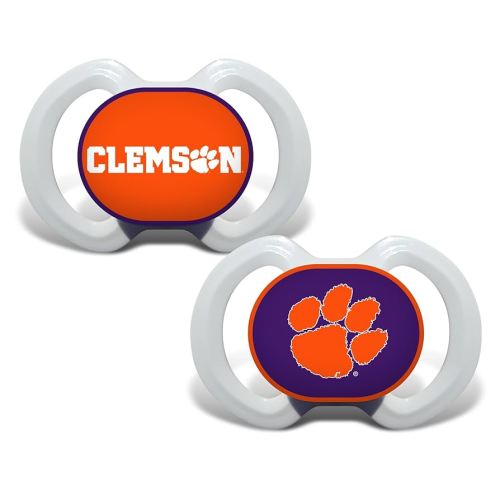 Baby Fanatic Clemson University Tigers 2 Piece Pacifier Set, Multicolor, One Size (CLE212)