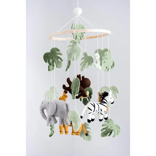 Jungle Animals Baby Mobile, Room Decor, Safari Theme Nursery, Wild Animals Decoration
