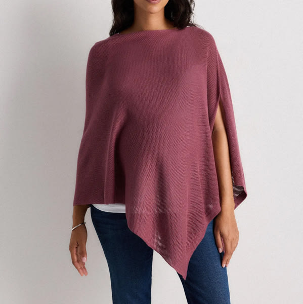 Lightweight Cotton Nursing Shawl in Crushed Berry Purple