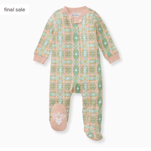 Floral Tile Organic Cotton Girl Sleep & Play
