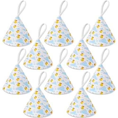 10 Pcs Pee Covers Baby Boy Reusable Pee Shield Cap for Baby Boy Yellow Ducky Pattern Blue Covers Strong Water Absorption Diaper Changing Accessory for Boys Newborn Gift
