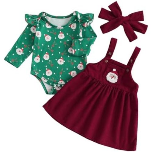 Baby Girl Halloween Outfit Newborn Pumpkin Long Sleeve Romper COverall Dress Skirt Set Cute Infant Fall Clothes