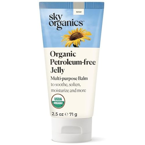 Sky Organics Organic Petroleum-free Jelly, Multi-Purpose Skin Care Balm with Organic Shea Butter, Coconut Oil, Olive Oil & Vitamin E, Moisturizing Lip Balm & Moisturizer for Dry Skin, 2.5 Oz