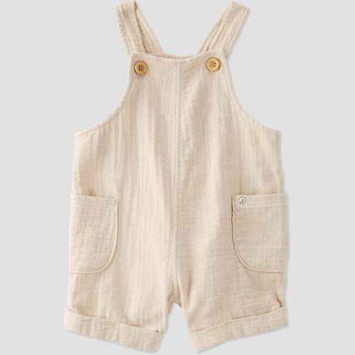 3M Little Planet By Carter's Organic Baby Oatmeal Shortalls