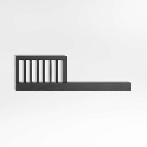 Bodie Ebonized Black Oak Wood Toddler Bed Rail