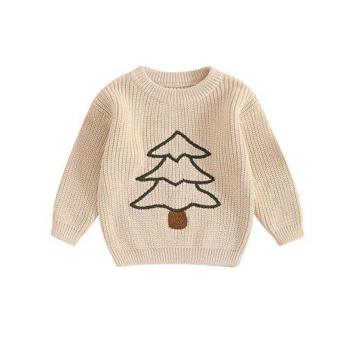Toddler Baby Girl Knit Sweaters Oversized Long Sleeve Embroidery Shirt Top Newborn Infant Cute Fall Winter Clothes