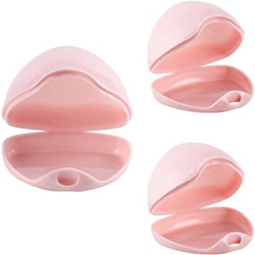 Accmor Pacifier Case, Pacifier Holder Case, Pacifier Container for Travel, BPA Free, Pink, 3 Pack
