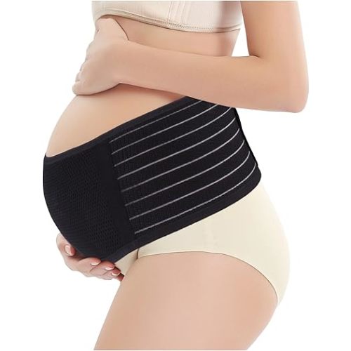 YANENAN Maternity Belly Bands for Pregnant Women, Adjustable and Breathable Pregnancy Belly Bands for Pelvic, Waist & Lower Back Relief, Pregnancy Must Have (Plus Size)