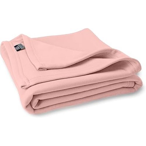 MV Sport Lightweight Sweatshirt Blanket Throw – Warm & Cozy, Breathable Oversized Fleece Knit, Couch, Bed, Travel, Cold Nights, and Outdoors – Soft Light Weight Blanket 54" x 84" Cameo Pink