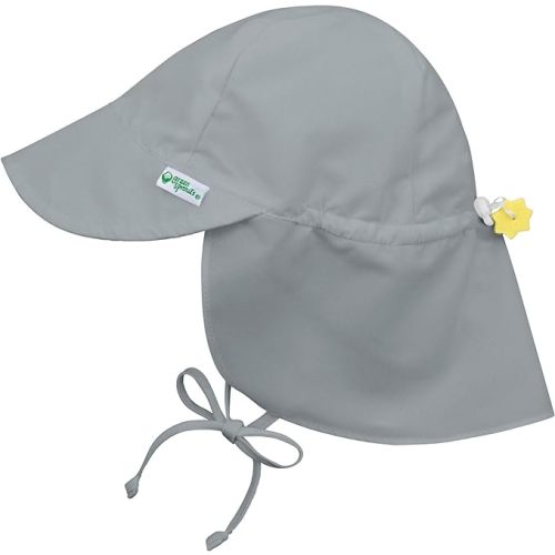 i play. Baby Flap Sun Protection Swim Hat - 0-6 Months - Gray