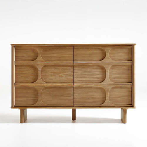 Wes 55" 6-Drawer Wood Kids Dresser