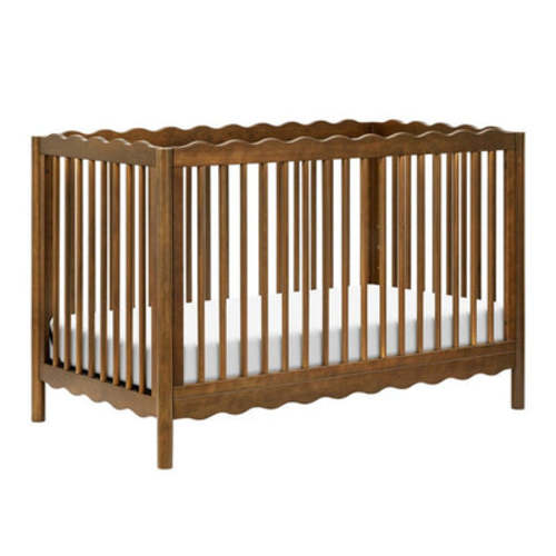 Swell 4-in-1 Convertible Crib with Toddler Bed Conversion Kit - Natural Walnut