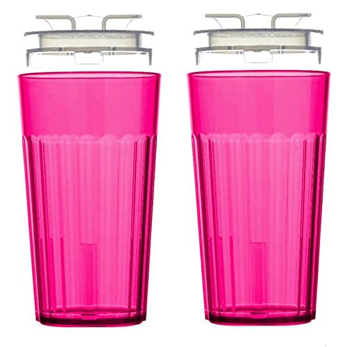 Reflo Smart Cup (Red 2-Pack) Open Training Cup, Toddler Cup, No Suction 6oz, 360 Control-Flow, USA MADE Premium High-Impact Plastic