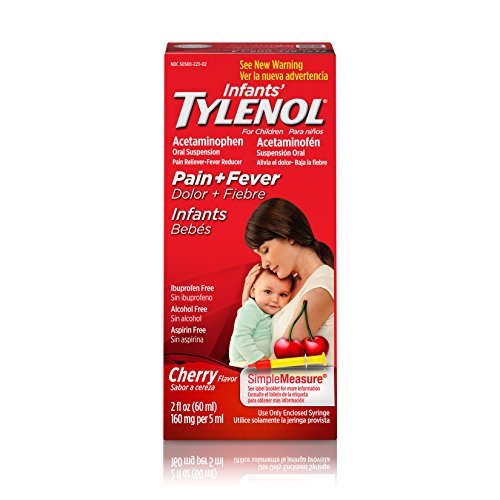 Infants' Tylenol Oral Suspension, Fever Reducer and Pain Reliever, Cherry, 2 fl oz