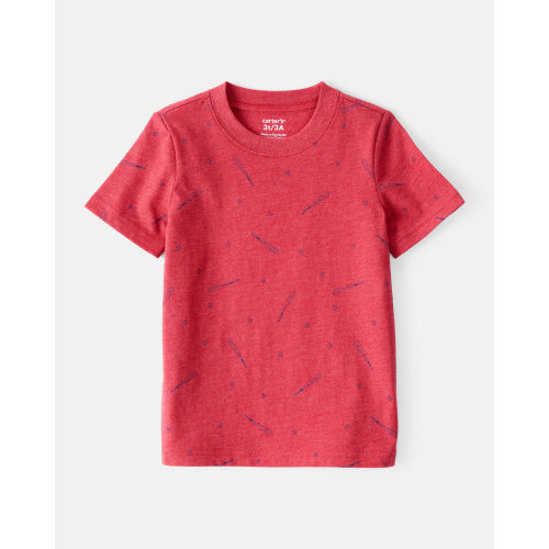 Toddler Boy Baseball Print Short-Sleeve Tee - Red - Carter's | Carter's