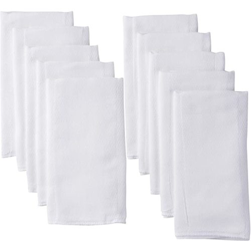Gerber Unisex Baby Boys Girls Birdseye Prefold Cloth Diapers Multipack White 3-Ply 10 Pack - White 3-ply