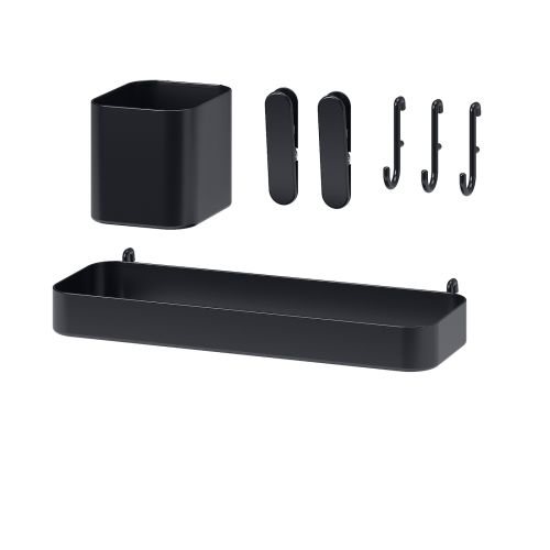 SKÅDIS 7-piece accessories set - black