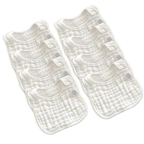 DOSMINE Muslin Baby Bibs for Drooling and Teething Newborn Drool Bibs for Baby Girl Boy