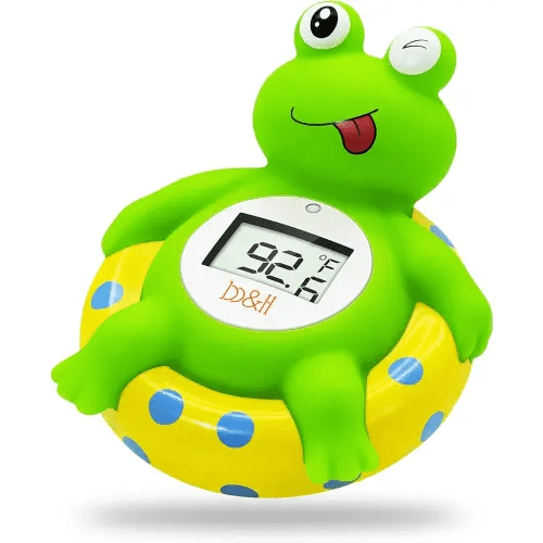 b&h Baby Bath Thermometer & Room Thermometer – Easy to Read Display | BPA-Free| Fahrenheit or Celsius | Digital Water Thermometer Floating Bathing Toy Shower Gift for Infant Newborn
