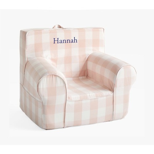 Kids Anywhere Chair®, Blush Buffalo Check Slipcover Only | Pottery Barn Kids