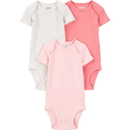 Carter's Child of Mine Baby Girl Bodysuits, 3-Pack, Sizes Preemie-18 Months