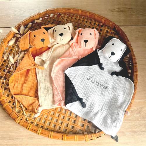 Personalized Dog Lovey, Baby Gift, Baby Stocking Stuffer, Baby Lovey, Safari Nursery, Baby Comforter, Baby Gifts, Baby Hospital Gift