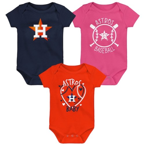 Infant Houston Astros Slide Home Three-Pack Bodysuit Set