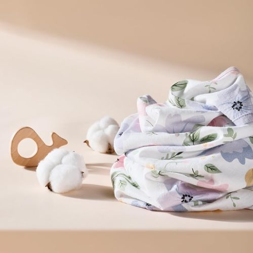 TILLYOU Baby Sleep Sack 12-18 Months, 0.5 Tog Soft Lightweight Cotton Wearable Blanket for Kids with Double Zipper, 2 Pack, Brilliant Little Flowers and Purple