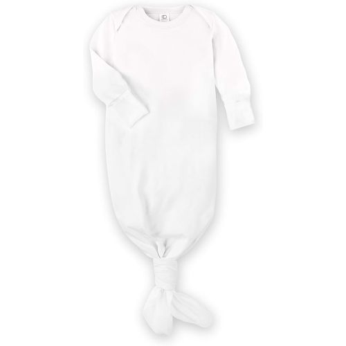 Colored Organics Baby Organic Cotton Knotted Gown - Infant Gown with Mitten Cuffs