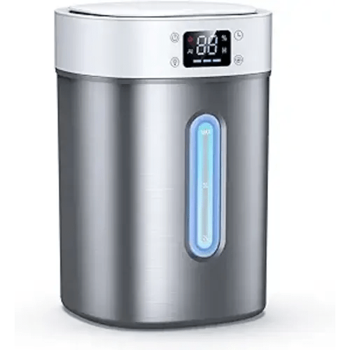 4L Ultrasonic Cool Mist Humidifier with 304 Stainless Steel Tank, Auto Humidity Control, Night Light, and Timer - For Large Rooms and Baby