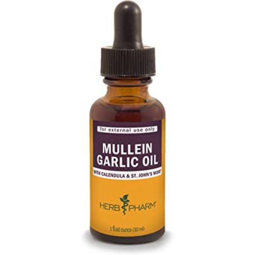 Herb Pharm Mullein Garlic Herbal Oil - contains Calendula, Garlic, Mullein flower, St. John's Wort, Olive Oil, 1 Ounce - Mullein Garlic, 1 Oz