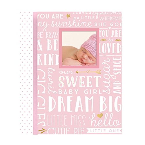 Lil’ Peach Dream Big Baby Memory Book – Guided Fill-In Journal & Photo Album for Baby’s First 5 Years (Pink) – 46 Acid-Free Pages, Baby Girl Gift for New & Expecting Parents