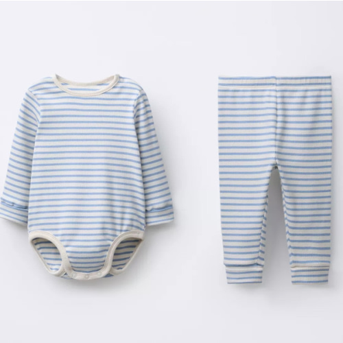 STRIPED BODYSUIT AND LEGGINGS SET - Light blue | ZARA United States