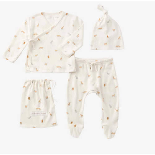 Wheat Horseshoe Cable Knit Baby Jumpsuit – Elegant Baby