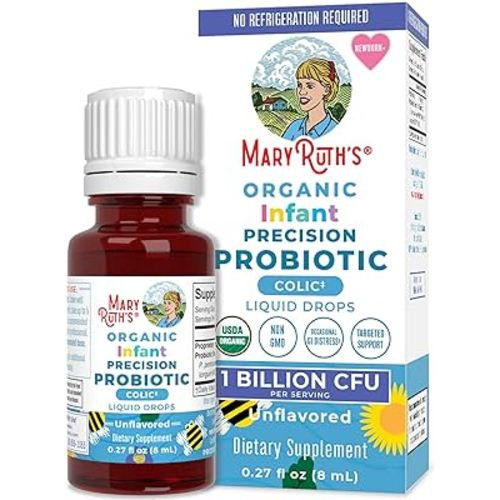 Baby Probiotic Drops by MaryRuth's | Liquid Precision Probiotics for Digestive Health | Colic Calm | Occasional Colic Baby Relief | USDA Organic | Vegan | Baby Essentials| 30 Servings