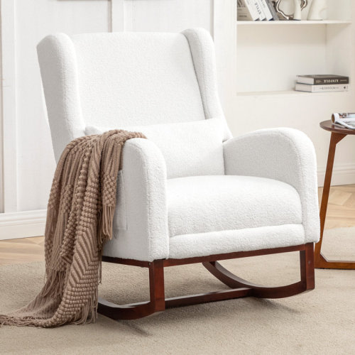 Harriet Bee Julyanna 30.1" Wide Gliders Rocking Chair with Solid Wood Leg and Footrest & Reviews | Wayfair