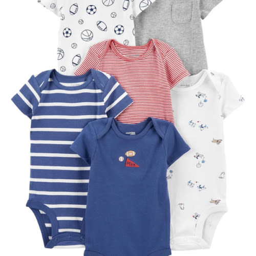 Simple Joys by Carter's Baby-Boys 6-Pack Short-Sleeve Bodysuit