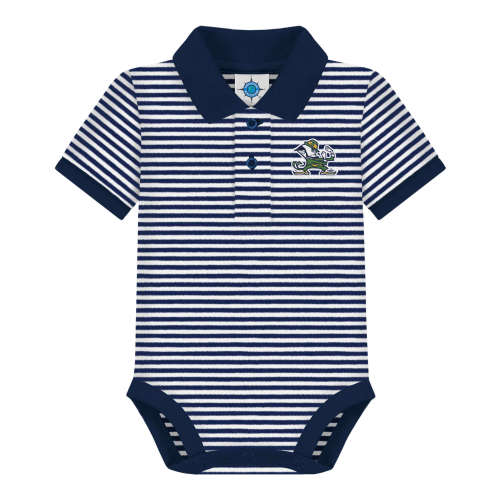 Notre Dame Fighting Irish Striped Polo Bodysuit | College Baby
