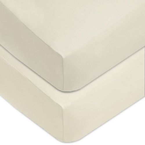 Tl Care Fitted Cotton Crib Sheet - White - 2pk