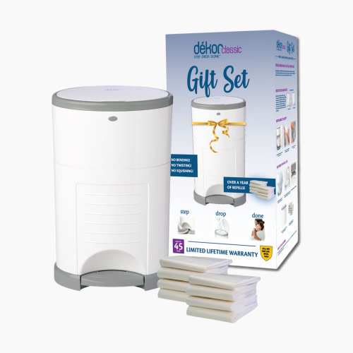 dekor Classic Diaper Pail Value Gift Set - White