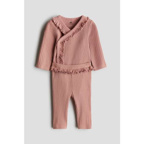 2-PIECE POINTELLE JERSEY SET 3M