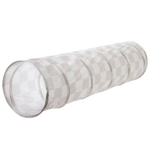 3 Sprouts Kids Recycled Fabric Play Tunnel - Checkerboard Beige