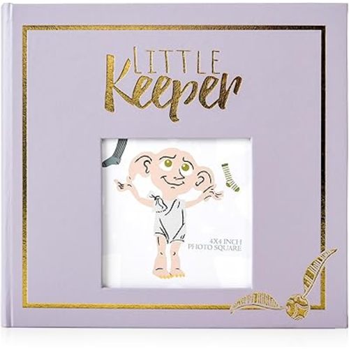 ConQuest Journals Harry Potter Little Keeper Baby Photo Album, Wizarding World Journal Holds 200 4'' x 6'' Prints, 100 Pages of Keepsake Photos, Gifts for Mom, Measures 9'' x 9'', Officially Licensed